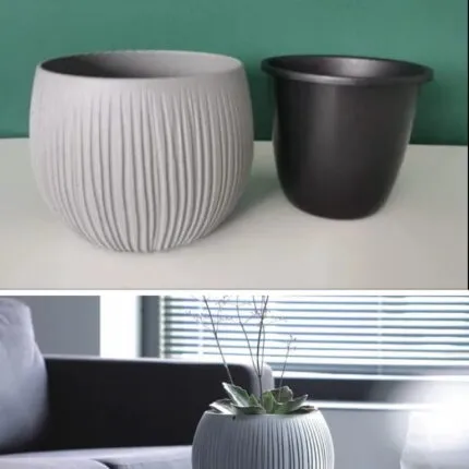 Ghiveci imitatie beton 14 cm