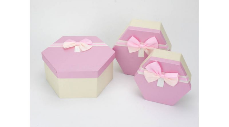 Cutii set 3buc Hexagon