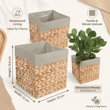Cutie Casual Naturală – 12x12x12,5 cm 10buc