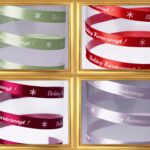 Panglica saten Boldog Karacsonyt 12 mm