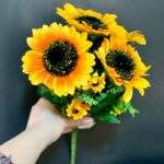 Flori artificiale Buchet floarea soarelui 35 cm