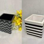 Vas ceramică pătrat