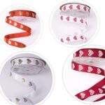 Panglica textila cu inimi 16 mm