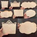 Tăblițe decorative din lemn 1 buc