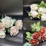 Flori artificiale buchet trandafiri 7 fire