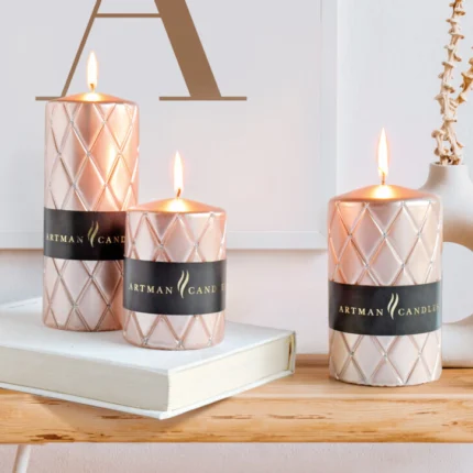 Lumanare FLORENCJA roz 1 buc