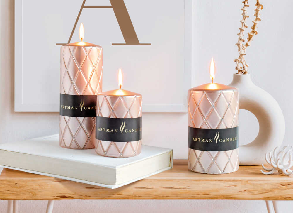 Lumanare FLORENCJA roz 1 buc Lumanare FLORENCJA roz 1 buc