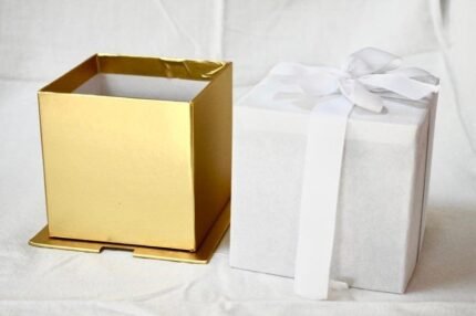 Set cutii velvet cub alb -