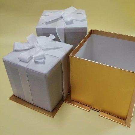 Set cutii velvet cub alb