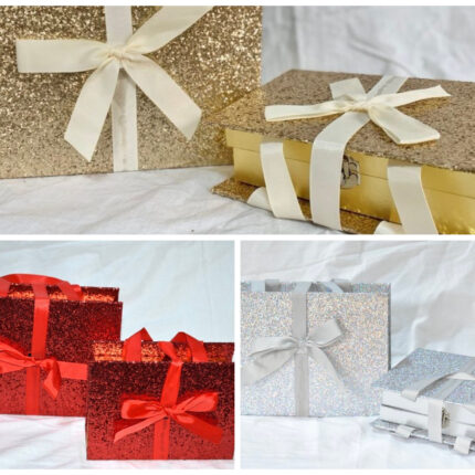 Set cutii tip poseta glitter