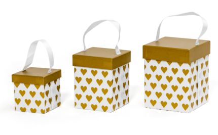 Set cutii cu inimioare aurii - imagine 2