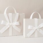 Set cutii velvet cu mâner alb