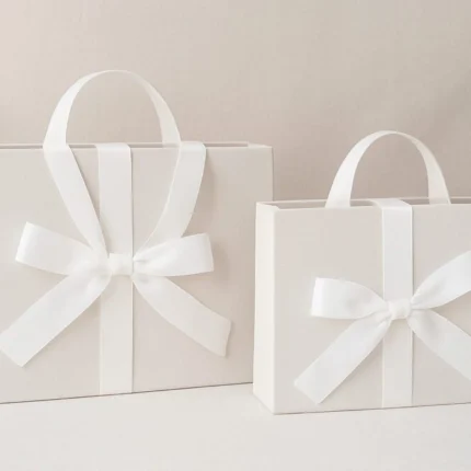 Set cutii velvet cu mâner alb