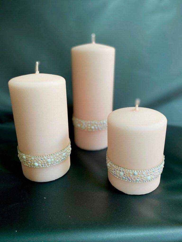 Lumanare Crystal Roz deschis Lumanare Crystal Roz deschis