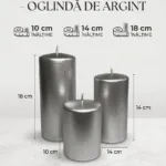 Lumanare OPAL premium Argintiu