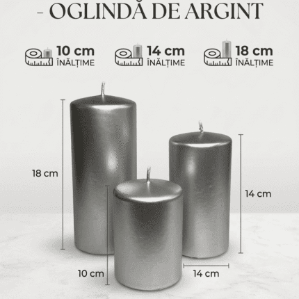 Lumanare OPAL premium Argintiu
