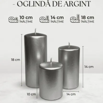 Lumanare OPAL premium Argintiu