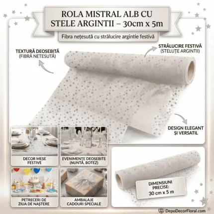 Rola Mistral Alb 30 cm x 5 m