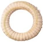 Coronita paie cu sisal si sorginte 20 cm alb