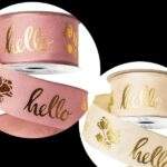 Panglica textila HELLO 38 mm x 6,4 m
