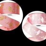 PANGLICĂ SATIN FLAMINGO CU CHENAR SÂRMĂ 38MM X 6,4M