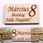 Tablite din lemn cu inscriptie