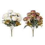 Buchet bujori cu hortensie 42 cm