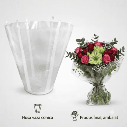 Suport buchete cu rezerva apa 14cm