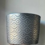 Vas ceramic argintiu 12x15 cm