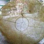 Suport buchet cu sisal 23cm galben