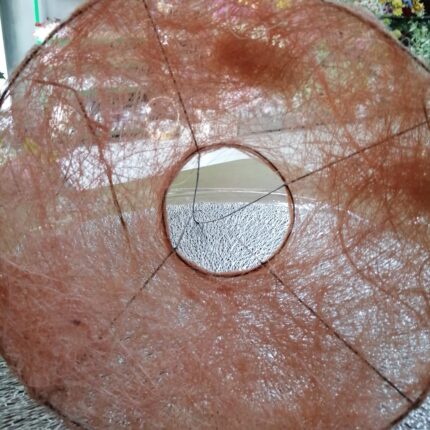 Suport buchet cu sisal 23cm roz