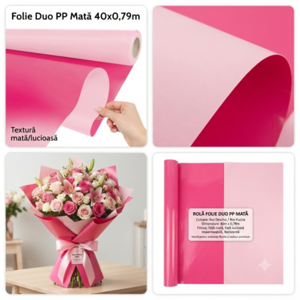 Rola de folie duo pp mata 40x0,79m