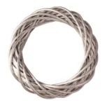 Coronita rattan 25cm/5cm Argintiu