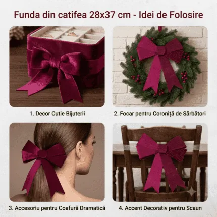 Funda din catifea 28x37 cm/Bordo