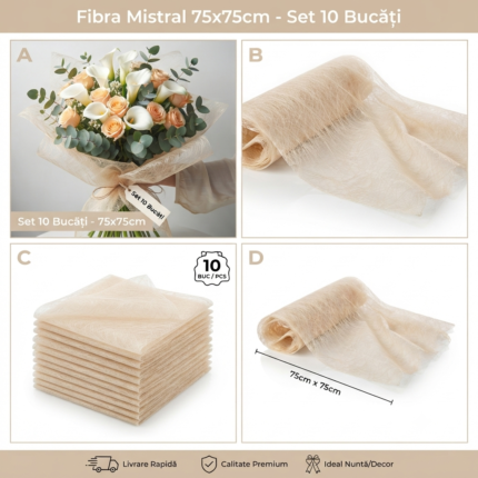 Fibra mistral 75x75cm 10buc