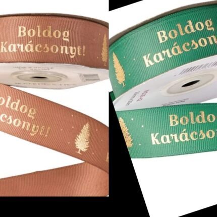 Panglica grosgrain 20 m Boldog Karácsonyt