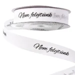 Panglica grosgrain/ Nem felejtunk 20mm-Alb
