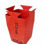 Vas carton Topaze Rosu 5 buc/set