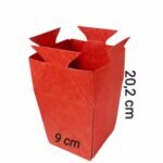 Vas carton Topaze Rosu 202 mm 10buc/set