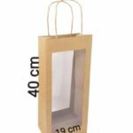 Geanta Kraft cu fereastra/ 10buc