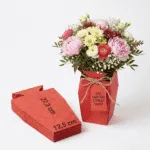 Vas carton Topaze Rosu 10 buc/set