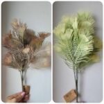 Buchet artificial pene de paun 37 cm