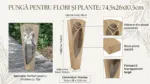 Set punga Boheme cu fereastra 74,5x26x10,5cm 10buc