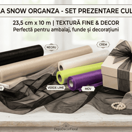 Rola Snow Organza 23,5cm x 10m