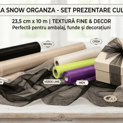 Rola Snow Organza 23,5cm x 10m