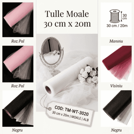 Tulle moale 30 cm x 20m