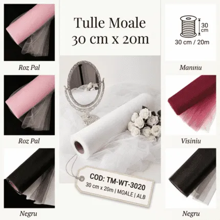 Tulle moale 30 cm x 20m