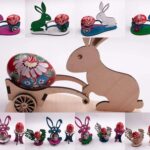 Decoratiuni iepurasi din lemn