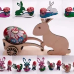 Decoratiuni iepurasi din lemn