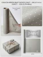 Rolă de hârtie kraft Infinito fancy 0,79x40 m gri